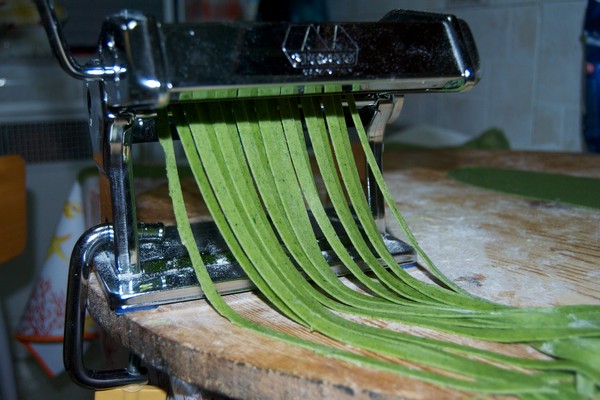 Pasta verde agli spinaci